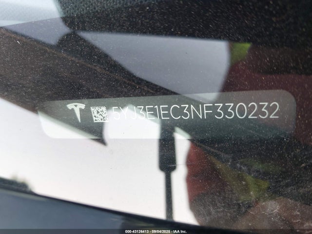 2022 TESLA MODEL 3 5YJ3E1EC3NF330232 Photo 8
