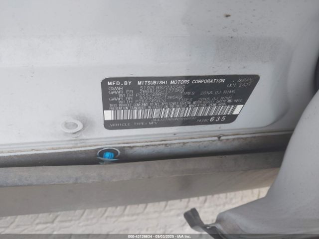 2022 MITSUBISHI OUTLANDER JA4J3TA80NZ040092 Photo 8