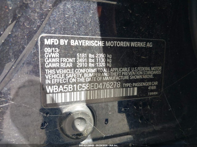 WBA5B1C58ED476278 BMW 535i