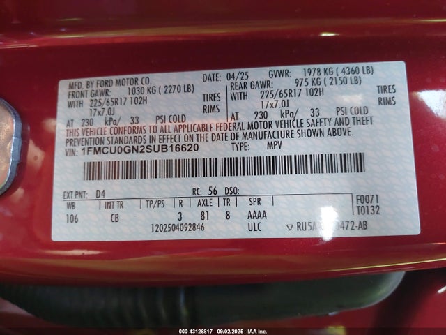 Ford dragon gtdi 2025 1FMCU0GN2SUB16620 Image 9
