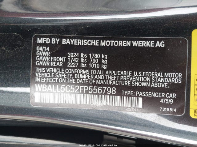 BMW Z4 2015 WBALL5C52FP556798 Image 9