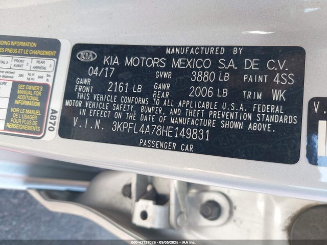 KIA mpi nu 2017 3KPFL4A78HE149831 Image 9