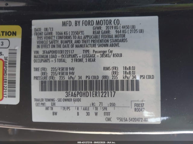 Ford 2014 2014 3FA6P0HD1ER122117 Image 9