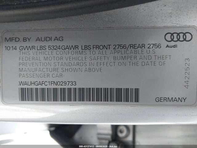 2015 AUDI A6 WAUHGAFC1FN029733 Photo 8