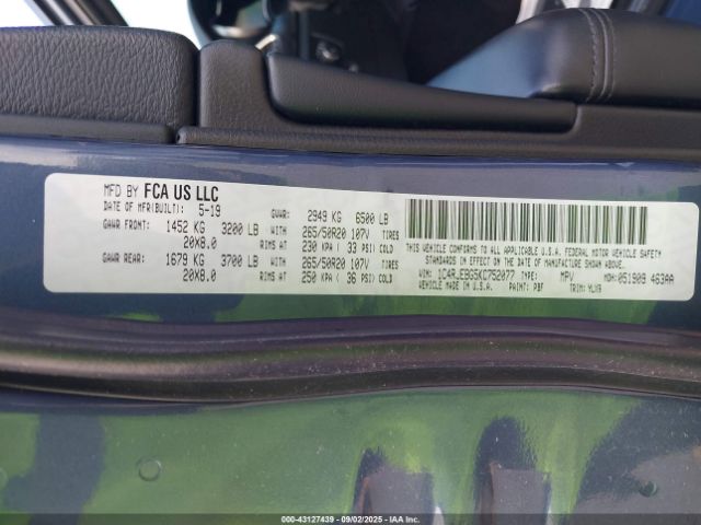 2019 JEEP GRAND CHEROKEE 1C4RJEBG5KC752077 Photo 8