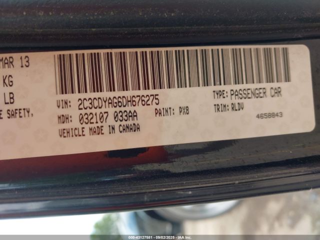 2013 DODGE CHALLENGER 2C3CDYAG6DH676275 Photo 8