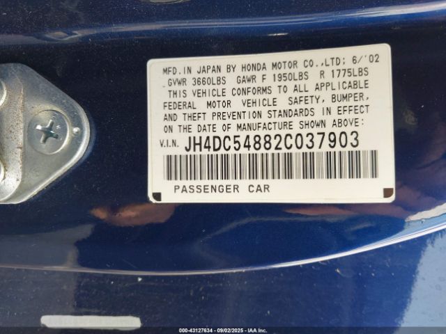 2002 ACURA RSX JH4DC54882C037903 Photo 8