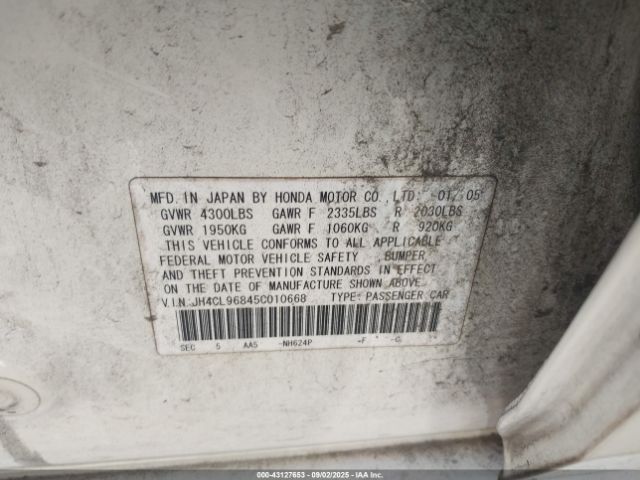 2005 ACURA TSX JH4CL96845C010668 Photo 8