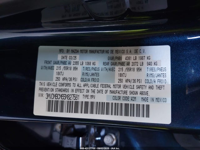 Mazda pyukd 2025 3MVDMBCM6SM827581 Image 9