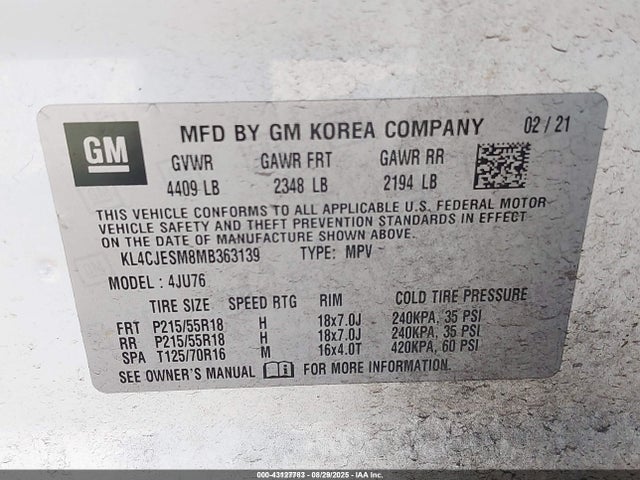 KL4CJESM8MB363139 Buick le2