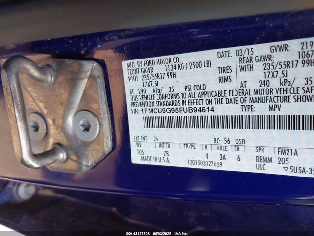 1FMCU9G95FUB94614 Ford 2015