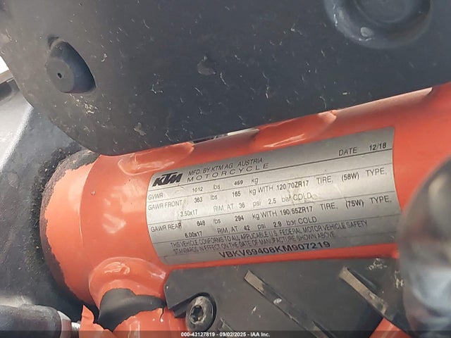 KTM 2019 2019 VBKV69408KM907219 Image 10