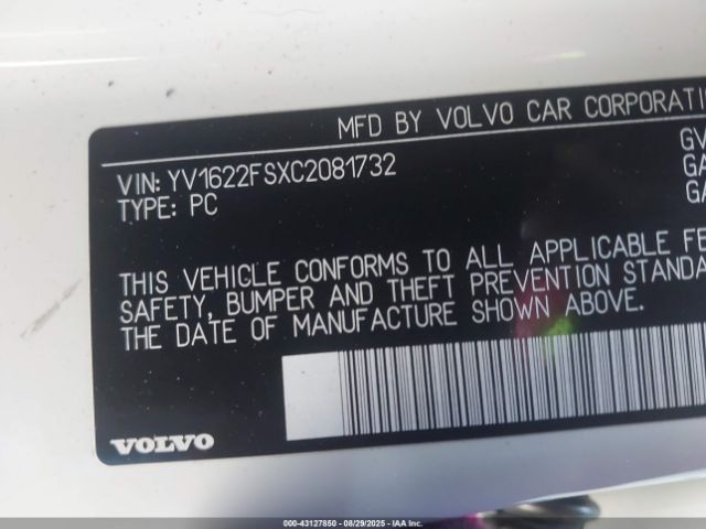 2012 VOLVO S60 YV1622FSXC2081732 Photo 8