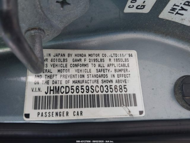 1995 HONDA ACCORD JHMCD5659SC035685 Photo 8