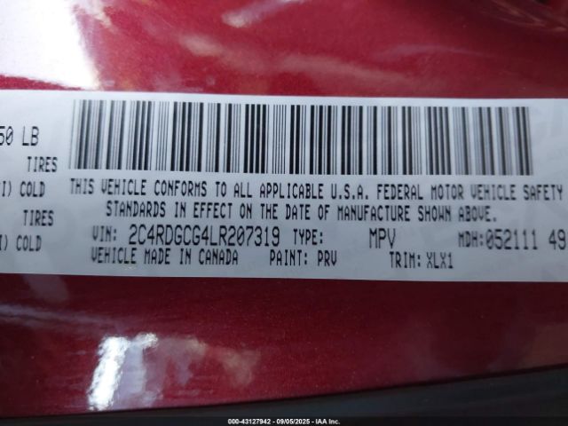 2020 DODGE GRAND CARAVAN 2C4RDGCG4LR207319 Photo 8