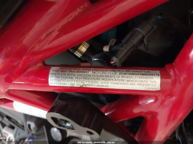 ZDMVABDS5MB000178 Ducati 2021
