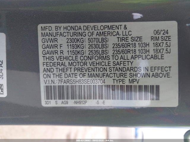 Honda lfc3 2025 7FARS5H83SE003704 Image 9