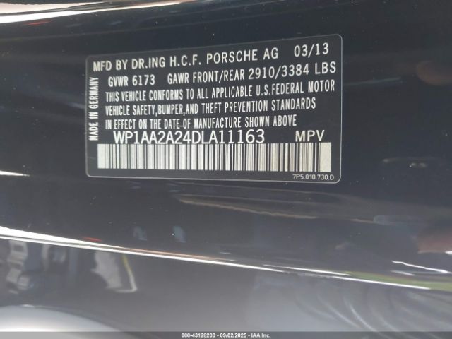 2013 PORSCHE CAYENNE WP1AA2A24DLA11163 Photo 8