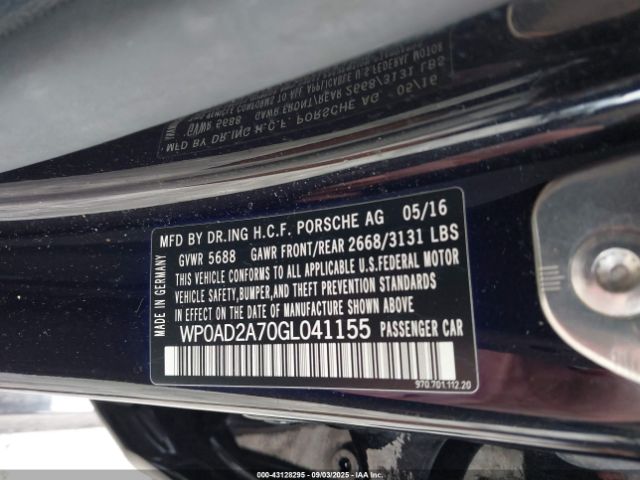 2016 PORSCHE PANAMERA E-HYBRID WP0AD2A70GL041155 Photo 8