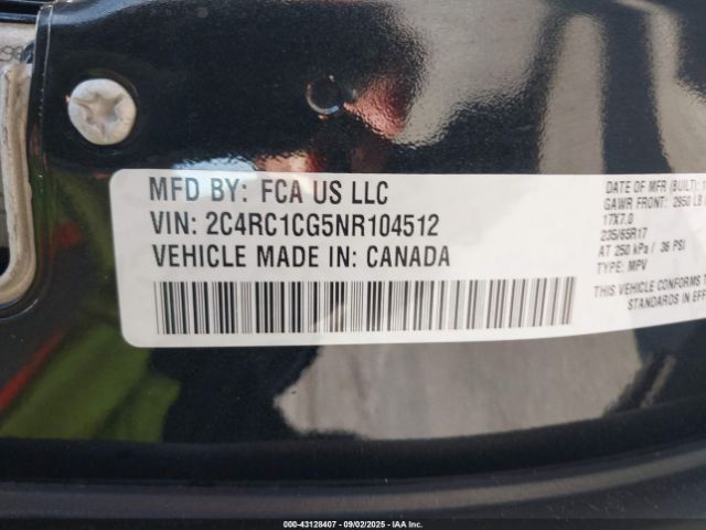 2022 CHRYSLER VOYAGER 2C4RC1CG5NR104512 Photo 8