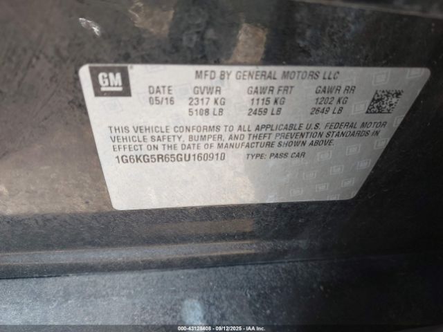 2016 CADILLAC CT6 1G6KG5R65GU160910 Photo 8