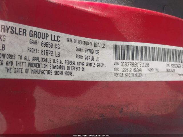 2013 FIAT 500 3C3CFFBR6DT611190 Photo 8