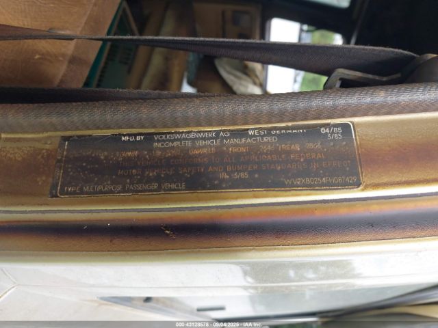 1985 VOLKSWAGEN VANAGON WV2XB0254FH087429 Photo 8