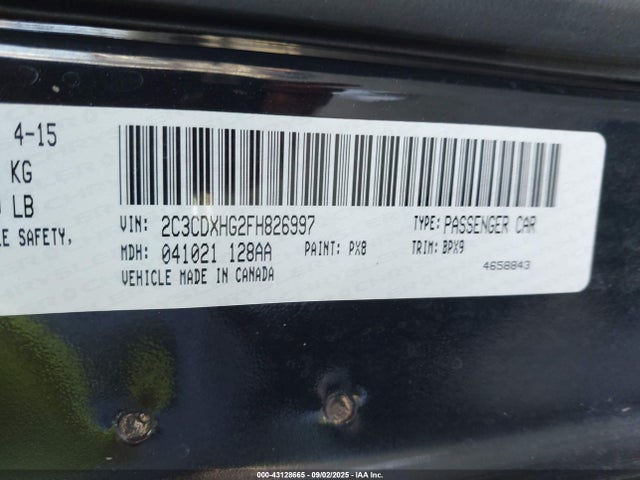 2C3CDXHG2FH826997 Dodge Charger