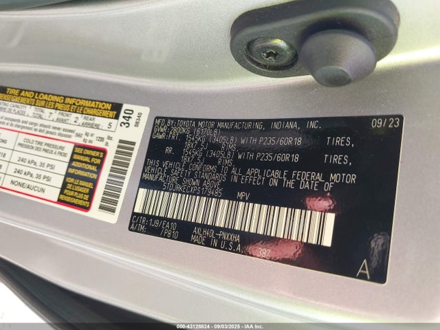 5TDJRKECXPS179485 Toyota a25a-fxs, 5nm