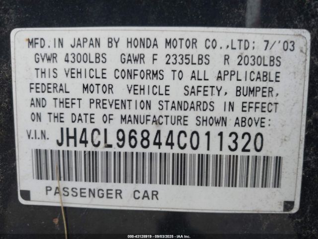 2004 ACURA TSX JH4CL96844C011320 Photo 8