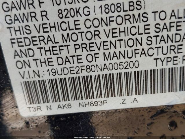 2022 ACURA ILX 19UDE2F80NA005200 Photo 8