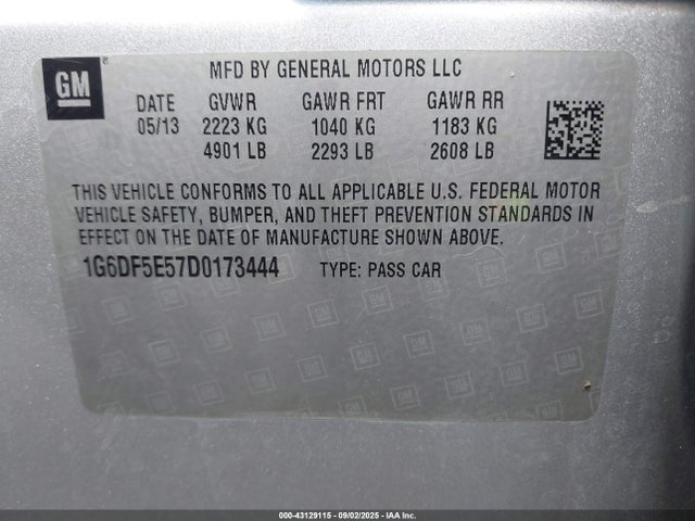 2013 CADILLAC CTS 1G6DF5E57D0173444 Photo 8