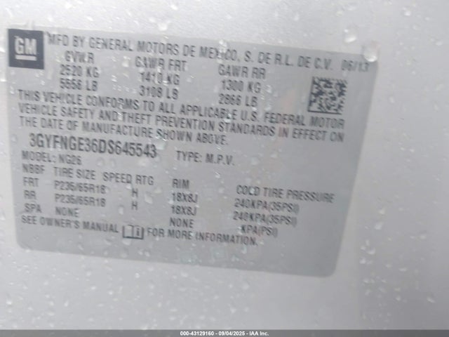 2013 CADILLAC SRX 3GYFNGE36DS645543 Photo 8