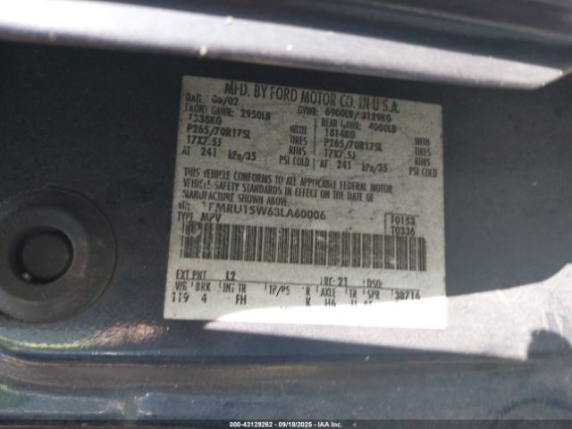 2003 FORD EXPEDITION 1FMRU15W63LA60006 Photo 8