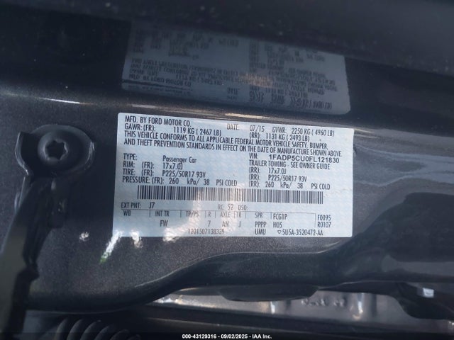 Ford 2015 2015 1FADP5CU0FL121830 Image 9