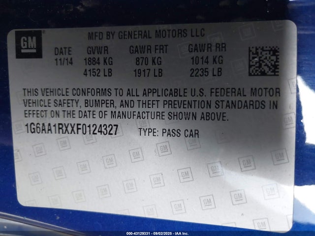 2015 CADILLAC ATS 1G6AA1RXXF0124327 Photo 8