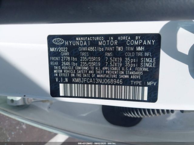 2022 HYUNDAI TUCSON HYBRID KM8JFCA13NU068946 Photo 8