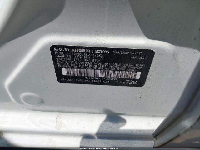 2020 MITSUBISHI MIRAGE ML32A3HJ7LH005869 Photo 8