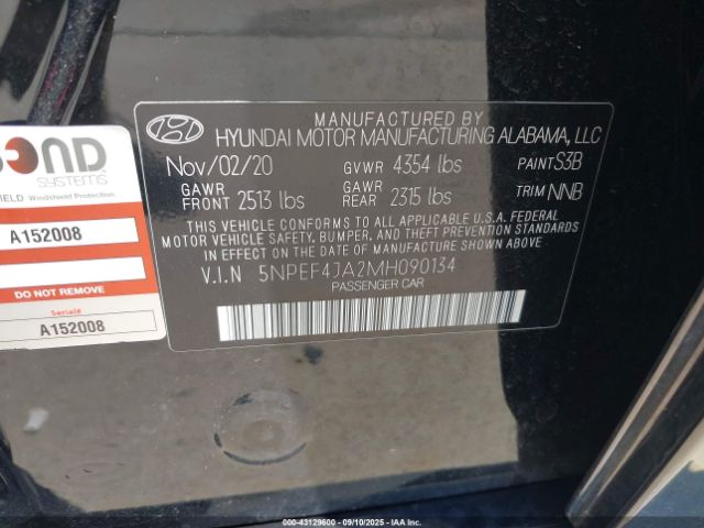 2021 HYUNDAI SONATA 5NPEF4JA2MH090134 Photo 8