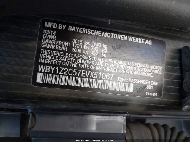 WBY1Z2C57EVX51067 BMW I3