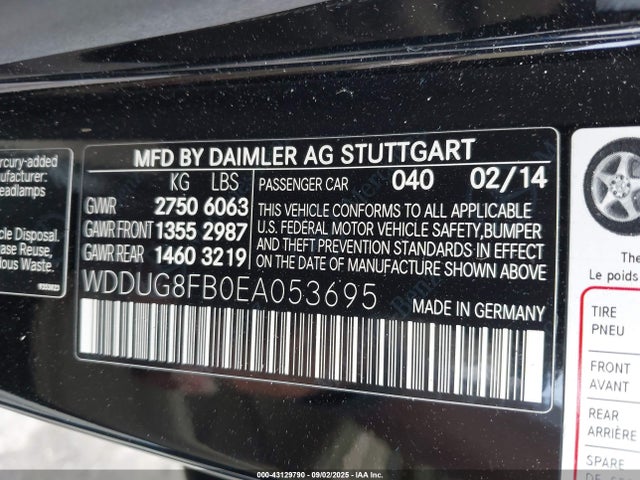 Mercedes-Benz S-Class 2014 WDDUG8FB0EA053695 Image 9