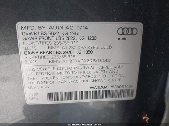2015 AUDI Q5 WA1DGAFP5FA031460 Photo 8