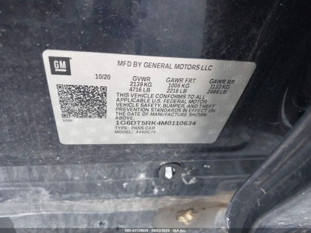 2021 CADILLAC CT5 1G6DT5RK4M0110634 Photo 8