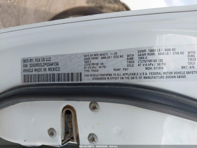 3C6UR5DL2PG544134 RAM 2500