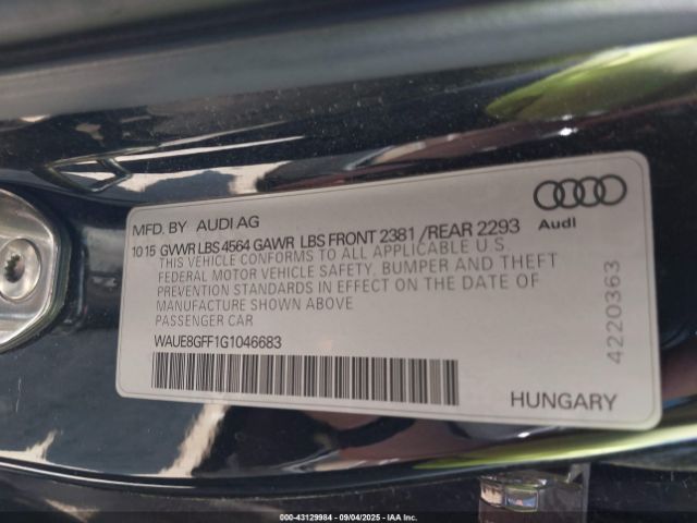 2016 AUDI A3 WAUE8GFF1G1046683 Photo 8