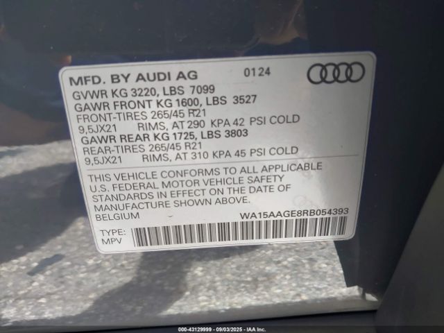 2024 AUDI Q8 E-TRON WA15AAGE8RB054393 Photo 8