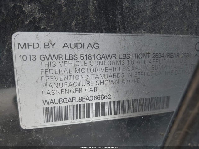 2014 AUDI S4 WAUBGAFL8EA066662 Photo 8