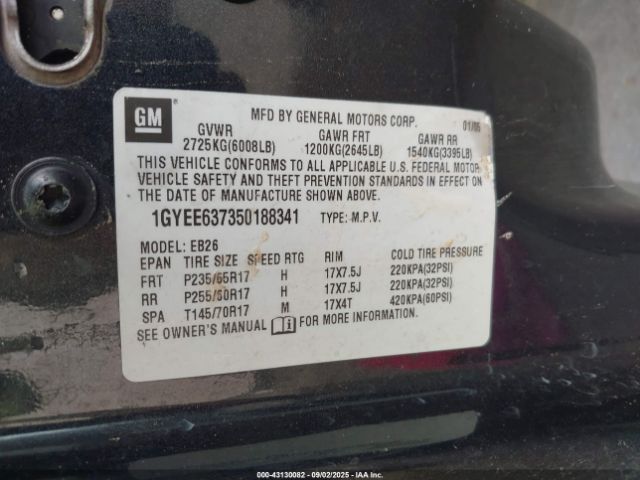 2005 CADILLAC SRX 1GYEE637350188341 Photo 8