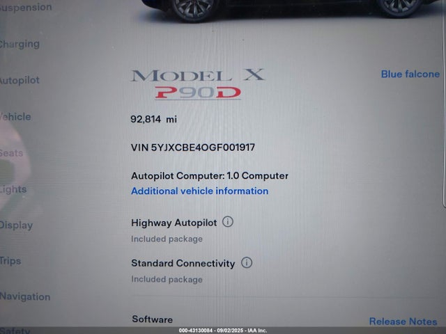 2016 TESLA MODEL X 5YJXCBE40GF001917 Photo 6
