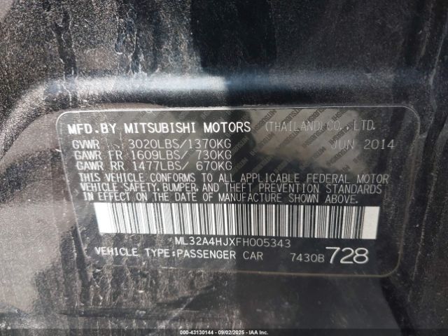 2015 MITSUBISHI MIRAGE ML32A4HJXFH005343 Photo 8